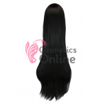 Peruca din fibra sintetica cu par lung cu breton de 100 cm drept Brunet 95551001B 